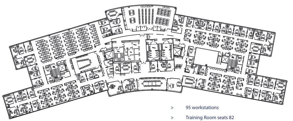 Floor plan — Suite 400 | 44,041 RSF, 100 S Saunders Rd