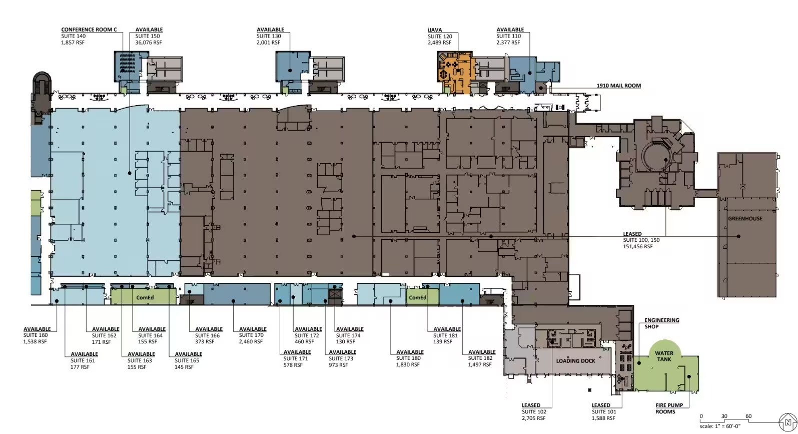 Floor plan — 1st Floor | 42,952 RSF, 1910 & 1950 Innovation Way