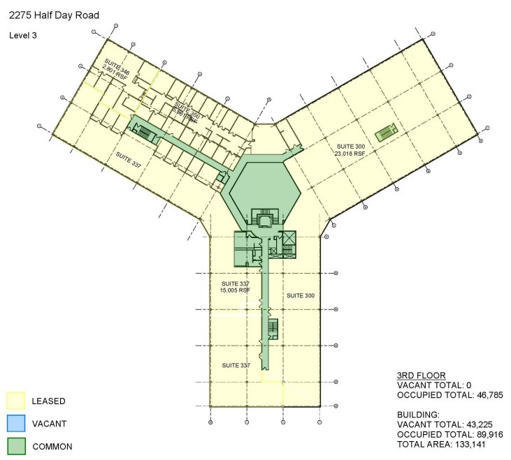 Floor plan — 3rd Floor | 46,785 SF, 2275 Half Day Rd