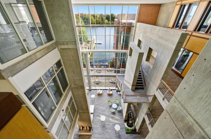 The building and its setting — 275 N Field Dr