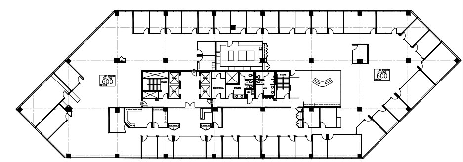 Floor plan — Suites 750 (top) + Suite 600 (bottom) | 34,090 SF (contiguous), 400 Skokie Blvd